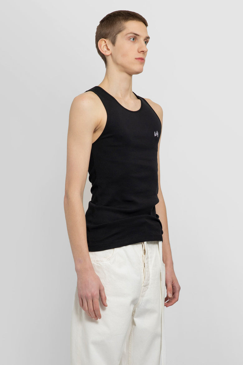 ANN DEMEULEMEESTER MAN BLACK T-SHIRTS & TANK TOPS