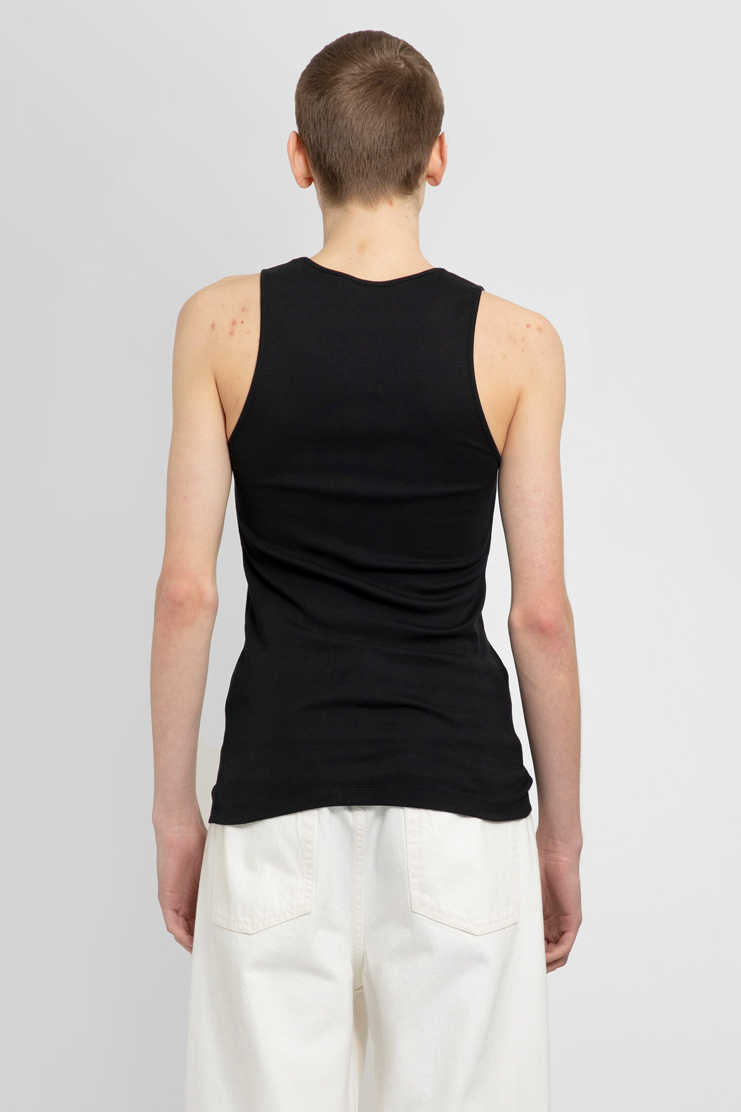 ANN DEMEULEMEESTER MAN BLACK T-SHIRTS & TANK TOPS