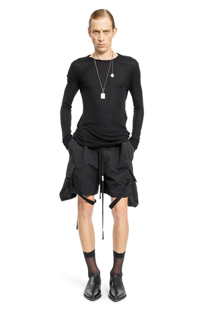 ANN DEMEULEMEESTER MAN BLACK T-SHIRTS & TANK TOPS