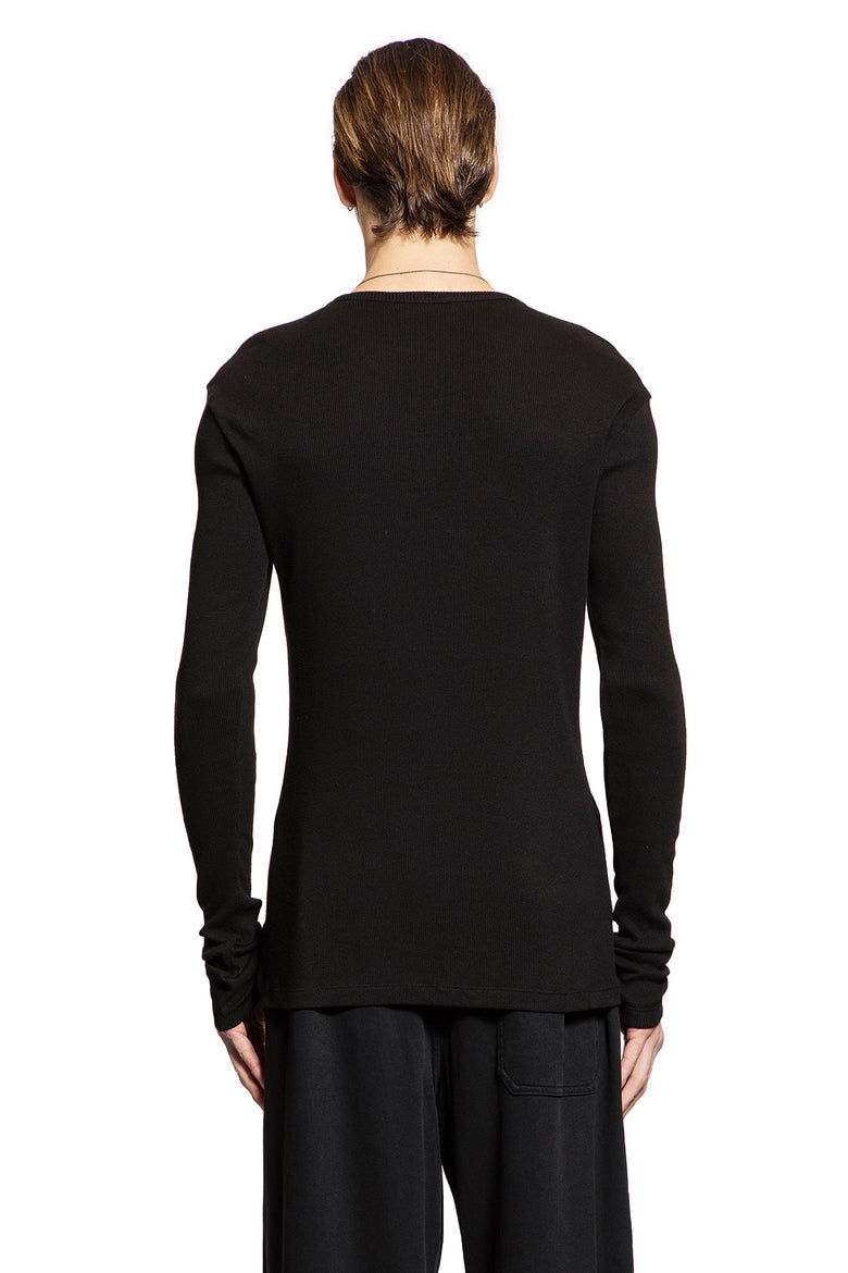 Greg Long Sleeve T-Shirt in Cotton Rib Jersey