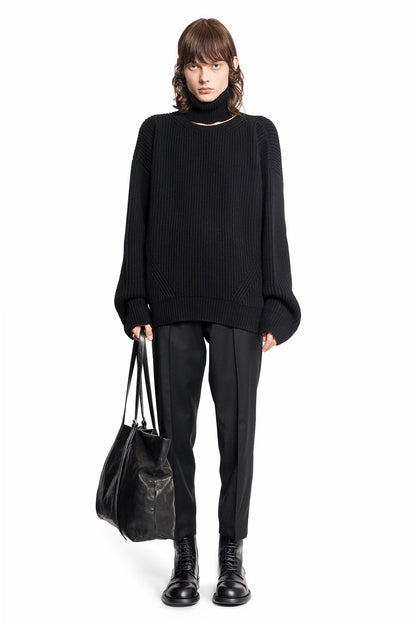 ANN DEMEULEMEESTER MAN BLACK KNITWEAR