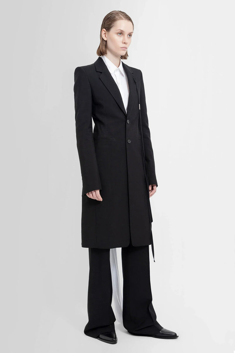ANN DEMEULEMEESTER WOMAN BLACK COATS - Antonioli.eu