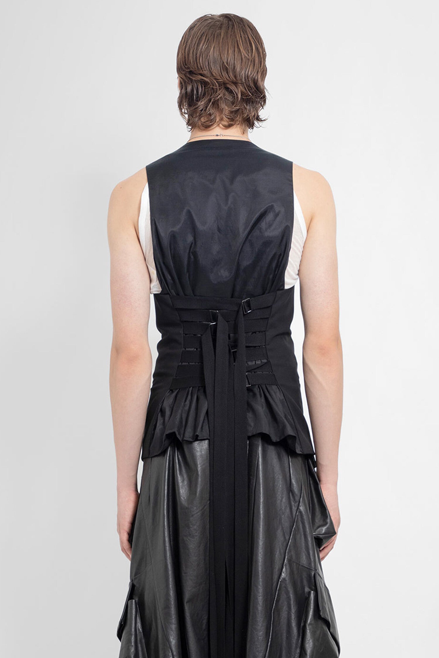 ANN DEMEULEMEESTER MAN BLACK WAISTCOATS