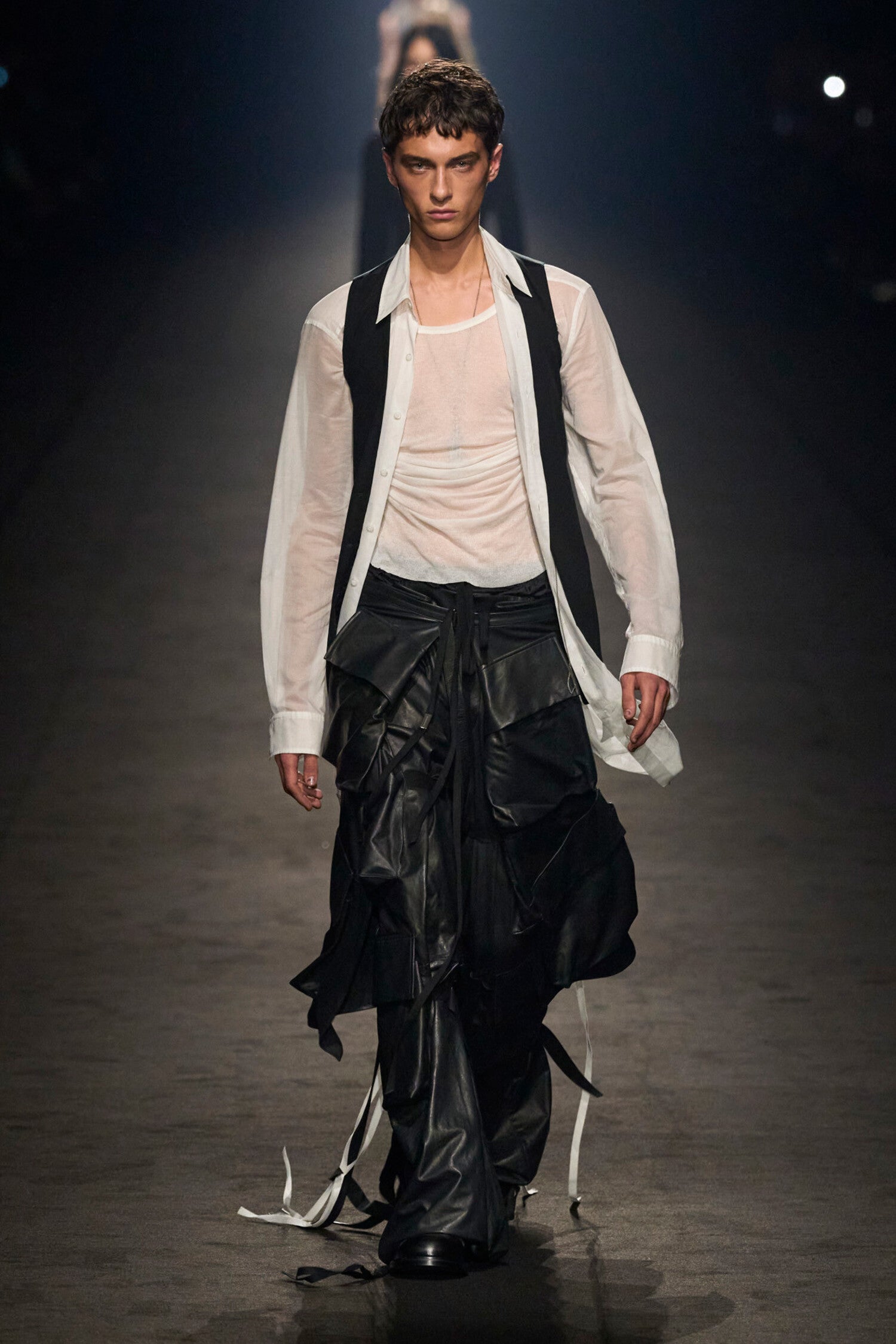 ANN DEMEULEMEESTER MAN BLACK WAISTCOATS