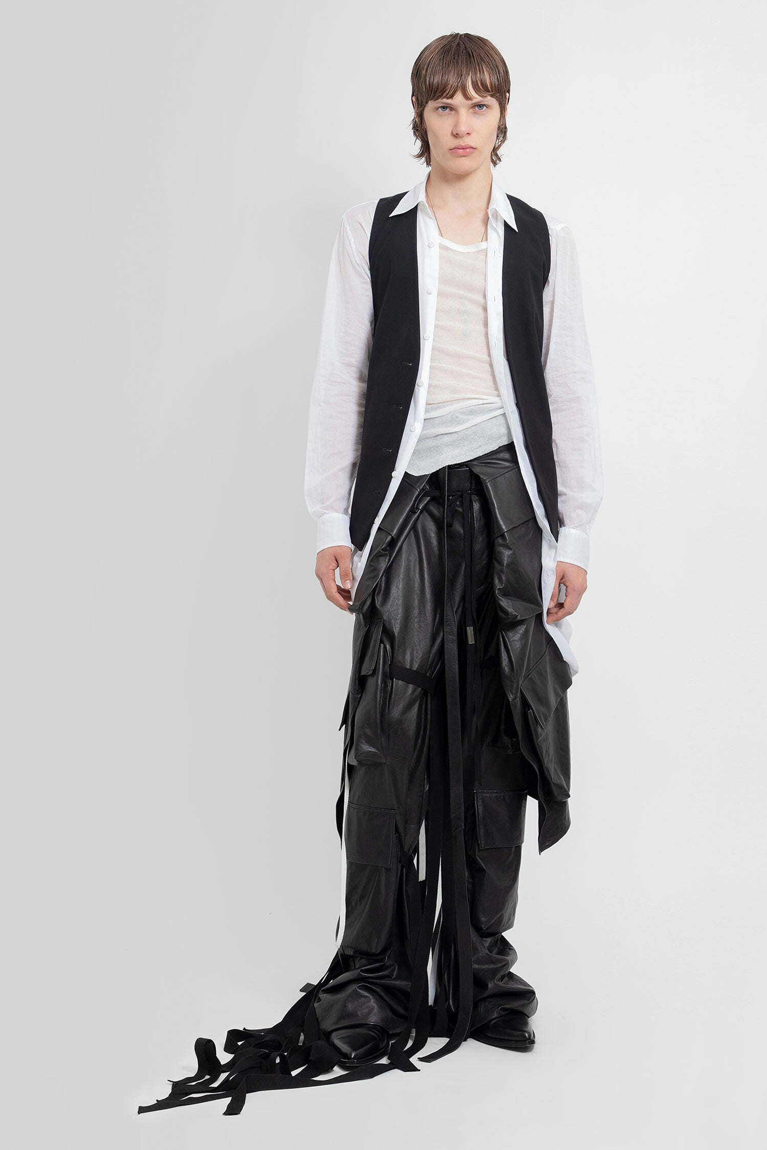 ANN DEMEULEMEESTER MAN BLACK TROUSERS