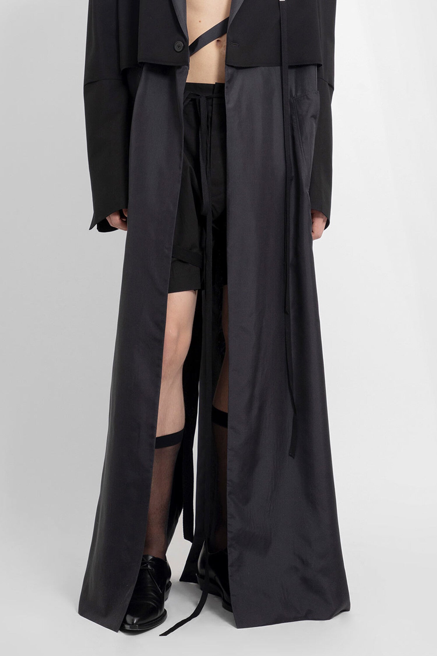 ANN DEMEULEMEESTER MAN BLACK SHORTS & SKIRTS