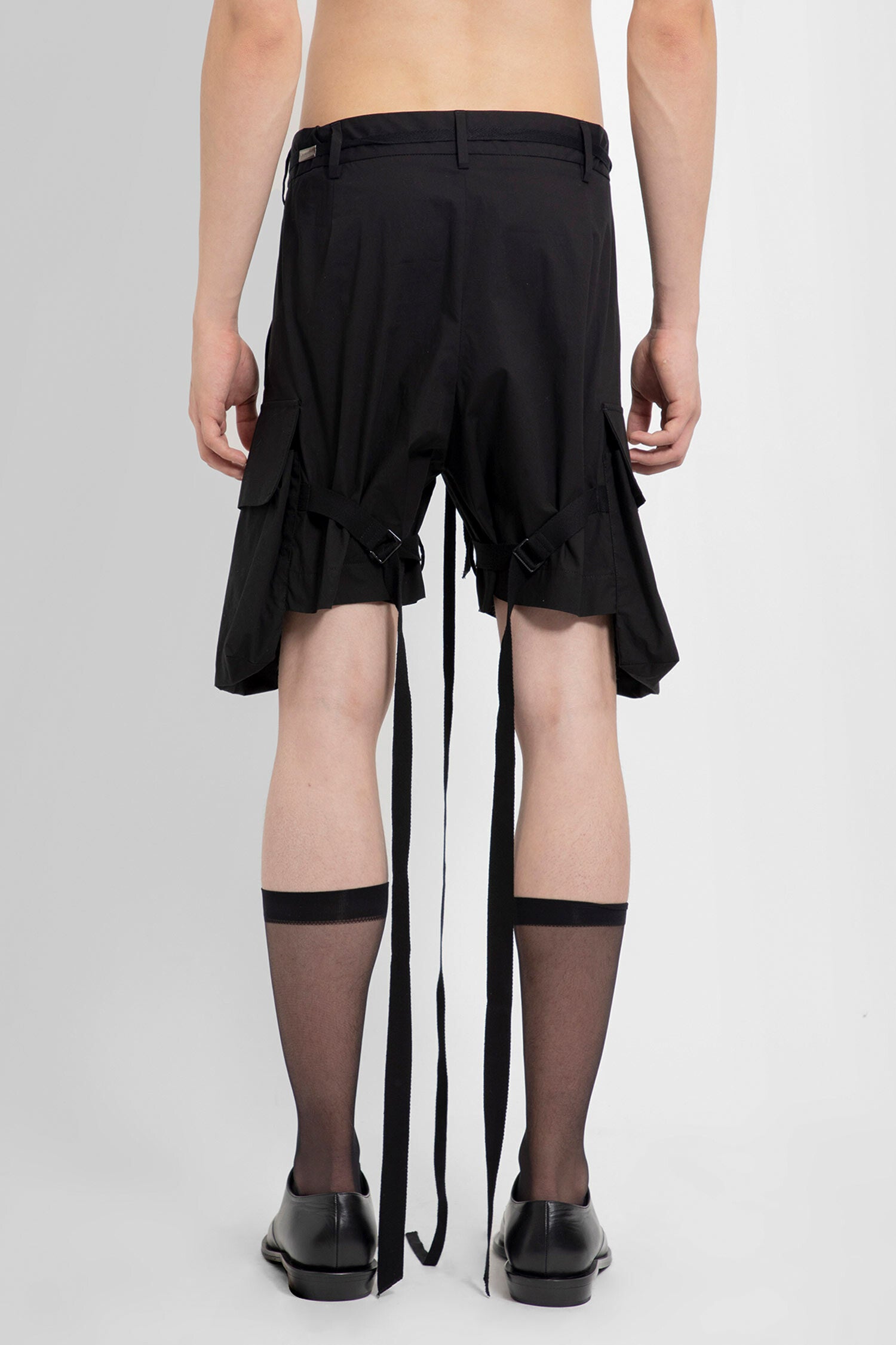 ANN DEMEULEMEESTER MAN BLACK SHORTS & SKIRTS