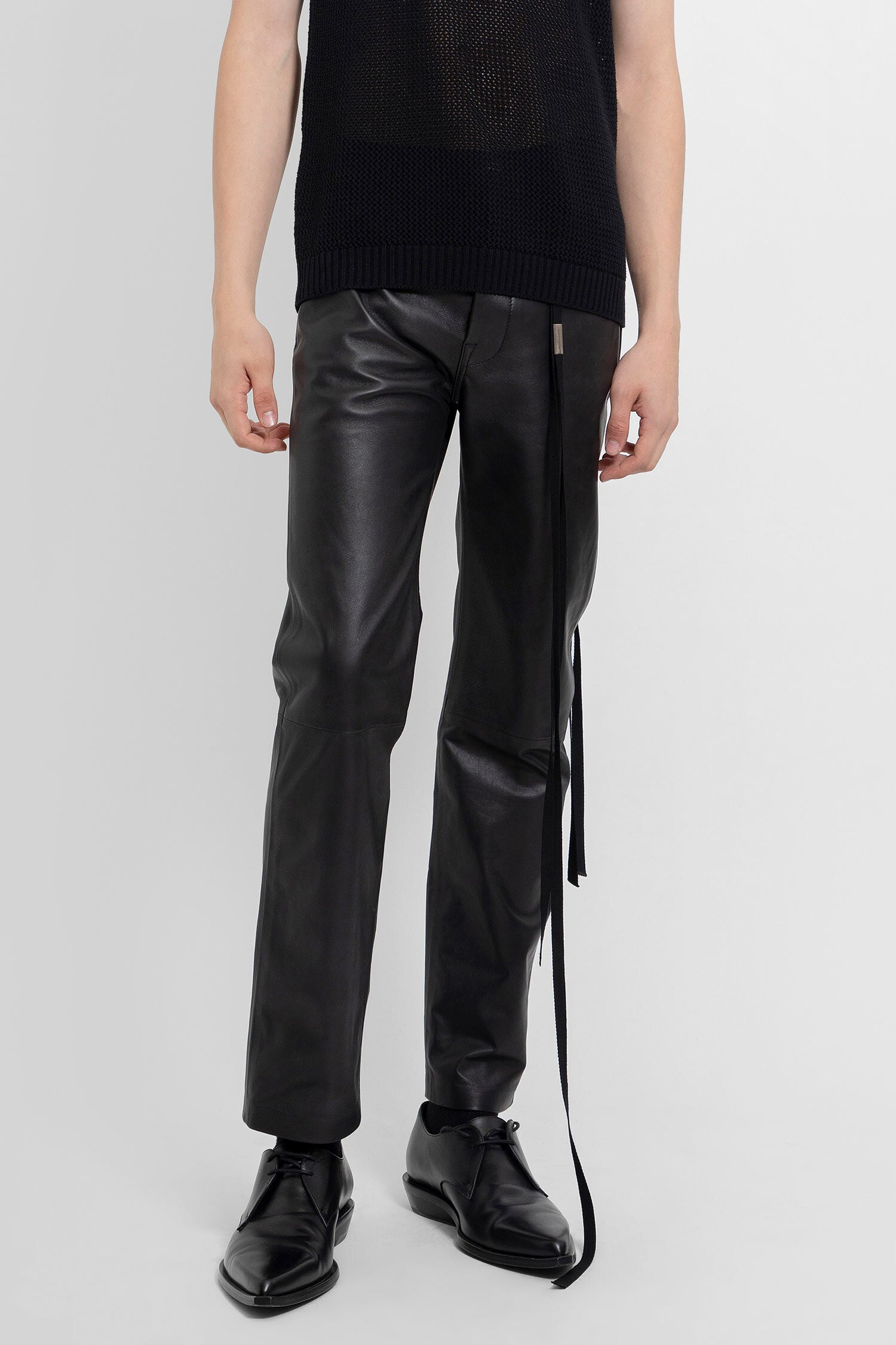 ANN DEMEULEMEESTER MAN BLACK TROUSERS