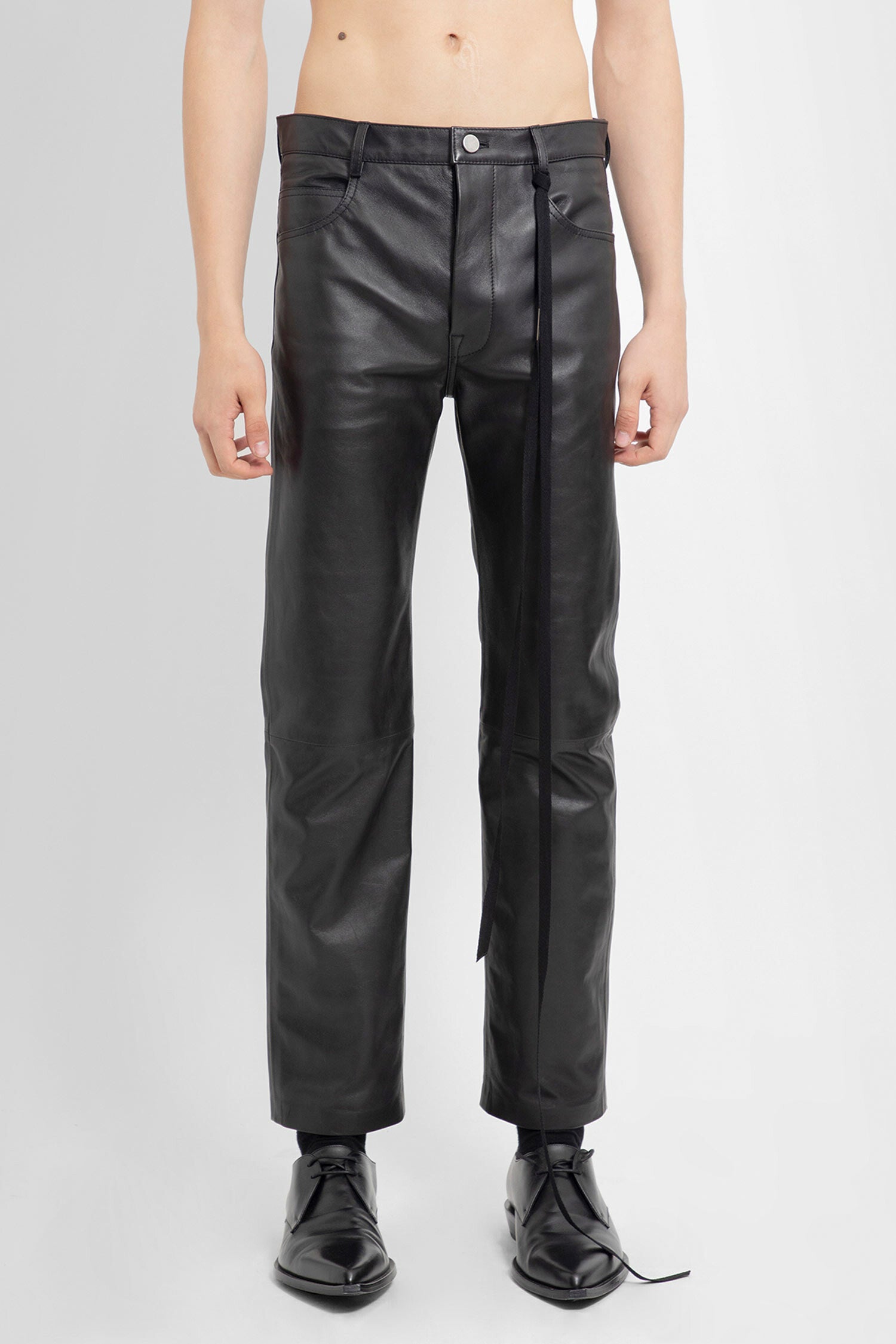 ANN DEMEULEMEESTER MAN BLACK TROUSERS