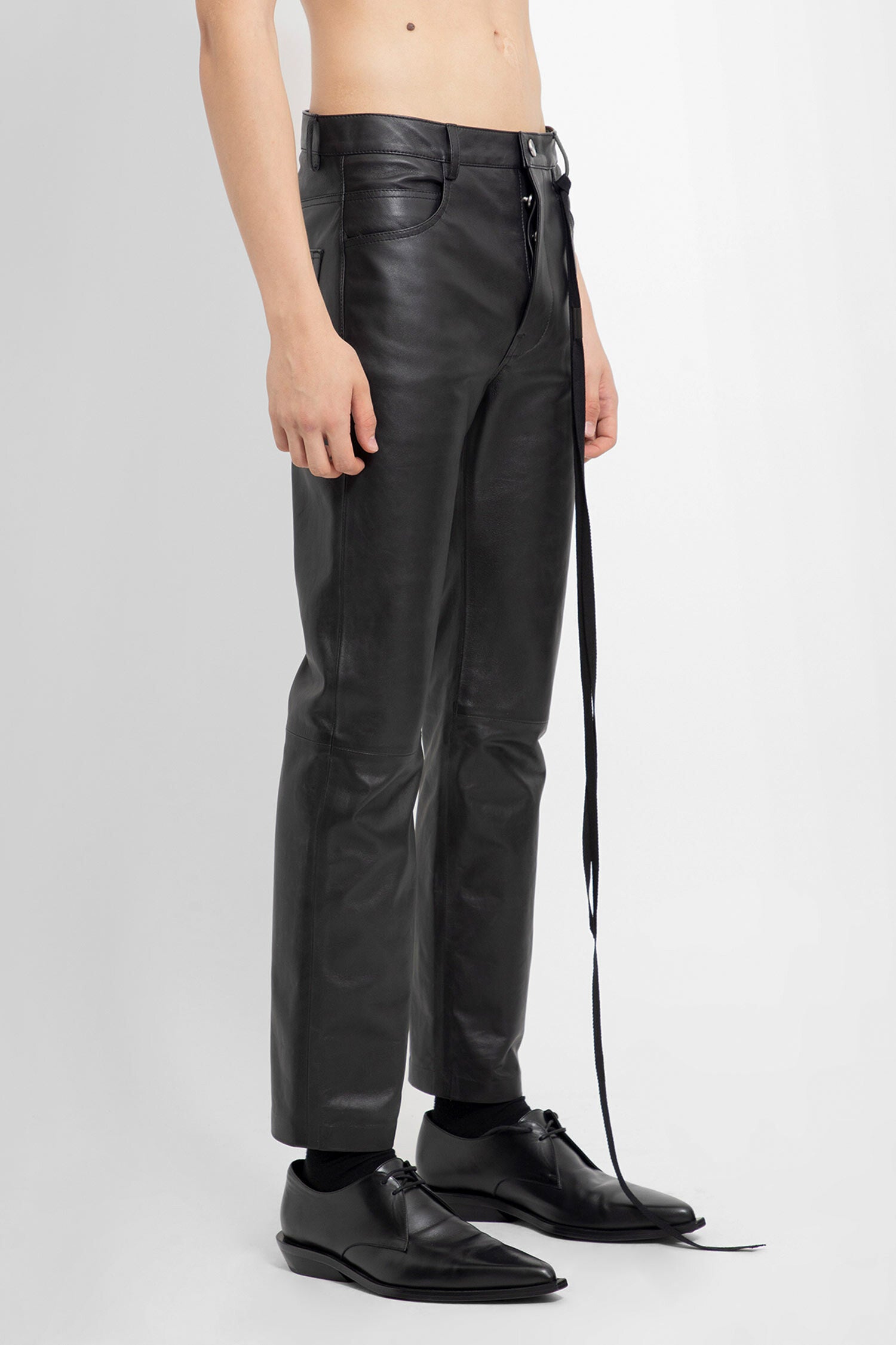 ANN DEMEULEMEESTER MAN BLACK TROUSERS