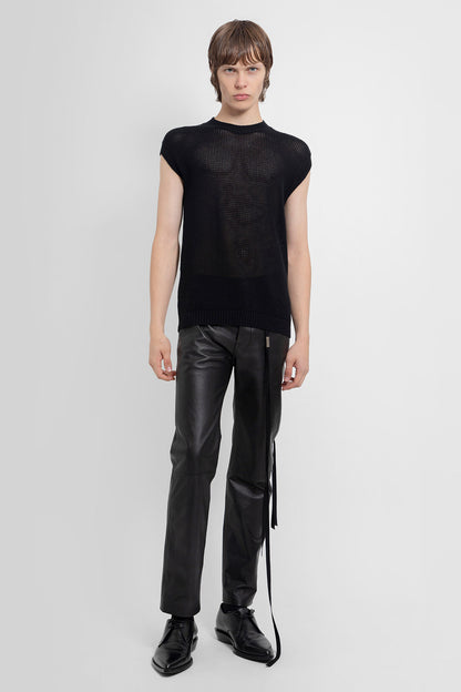 ANN DEMEULEMEESTER MAN BLACK TROUSERS