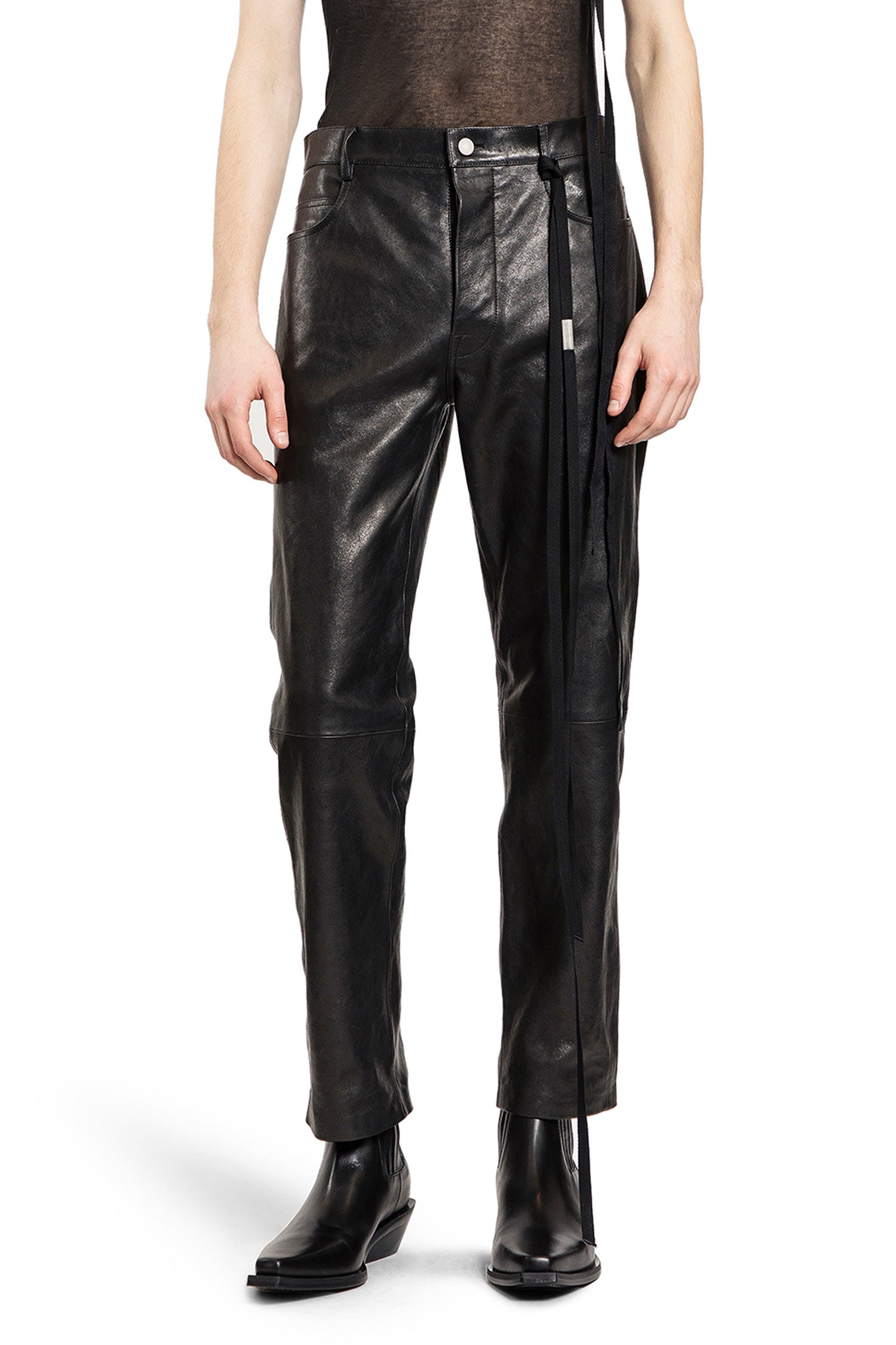 ANN DEMEULEMEESTER MAN BLACK TROUSERS