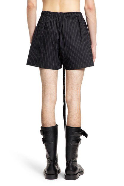 ANN DEMEULEMEESTER MAN BLACK SHORTS & SKIRTS