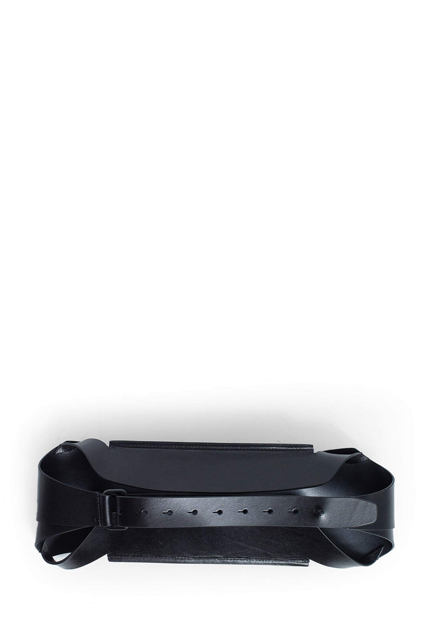 ANN DEMEULEMEESTER UNISEX BLACK BELTS