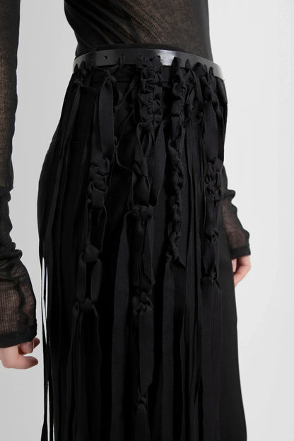 ANN DEMEULEMEESTER UNISEX BLACK BELTS - Antonioli.eu