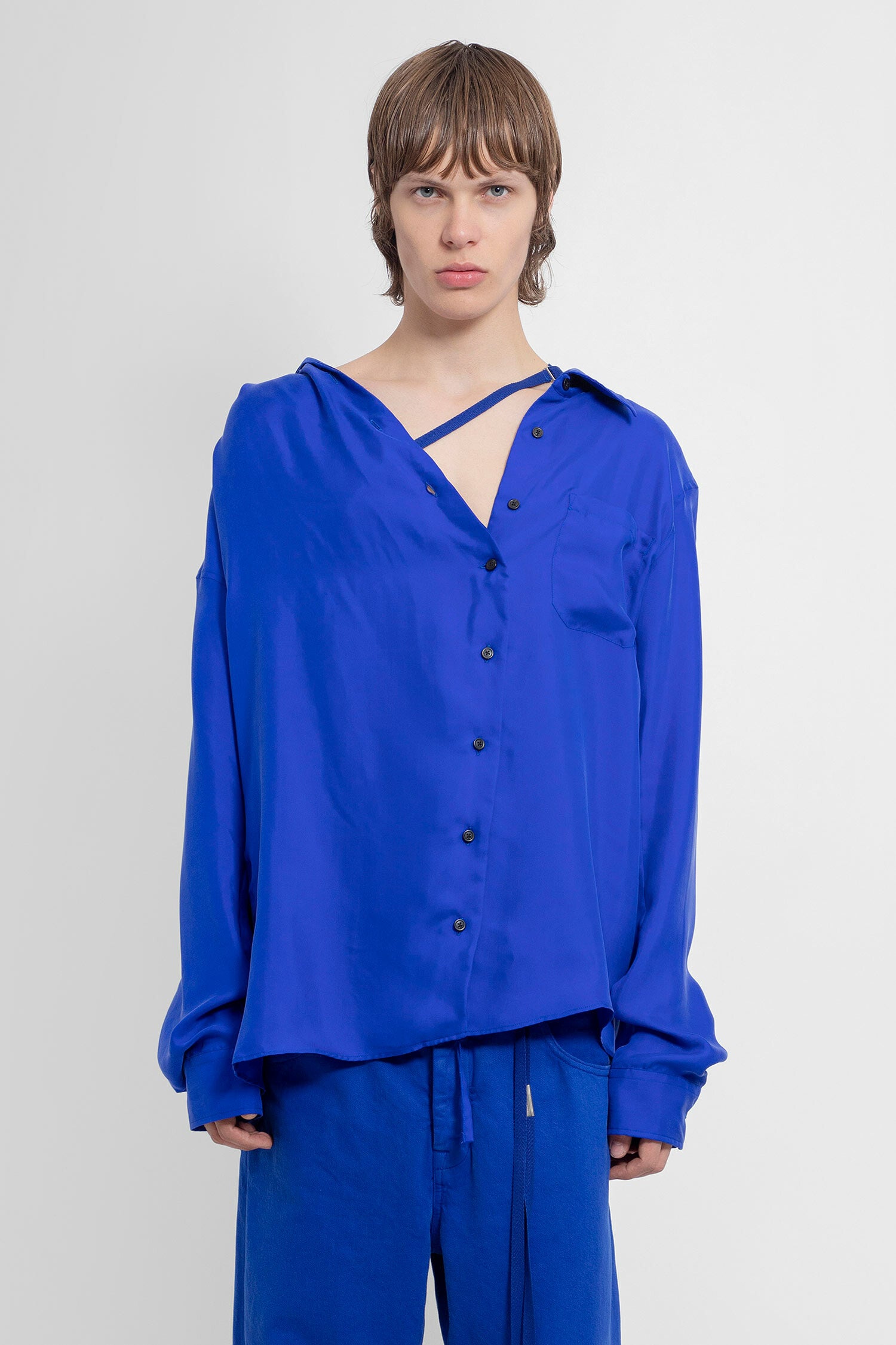 ANN DEMEULEMEESTER MAN BLUE SHIRTS