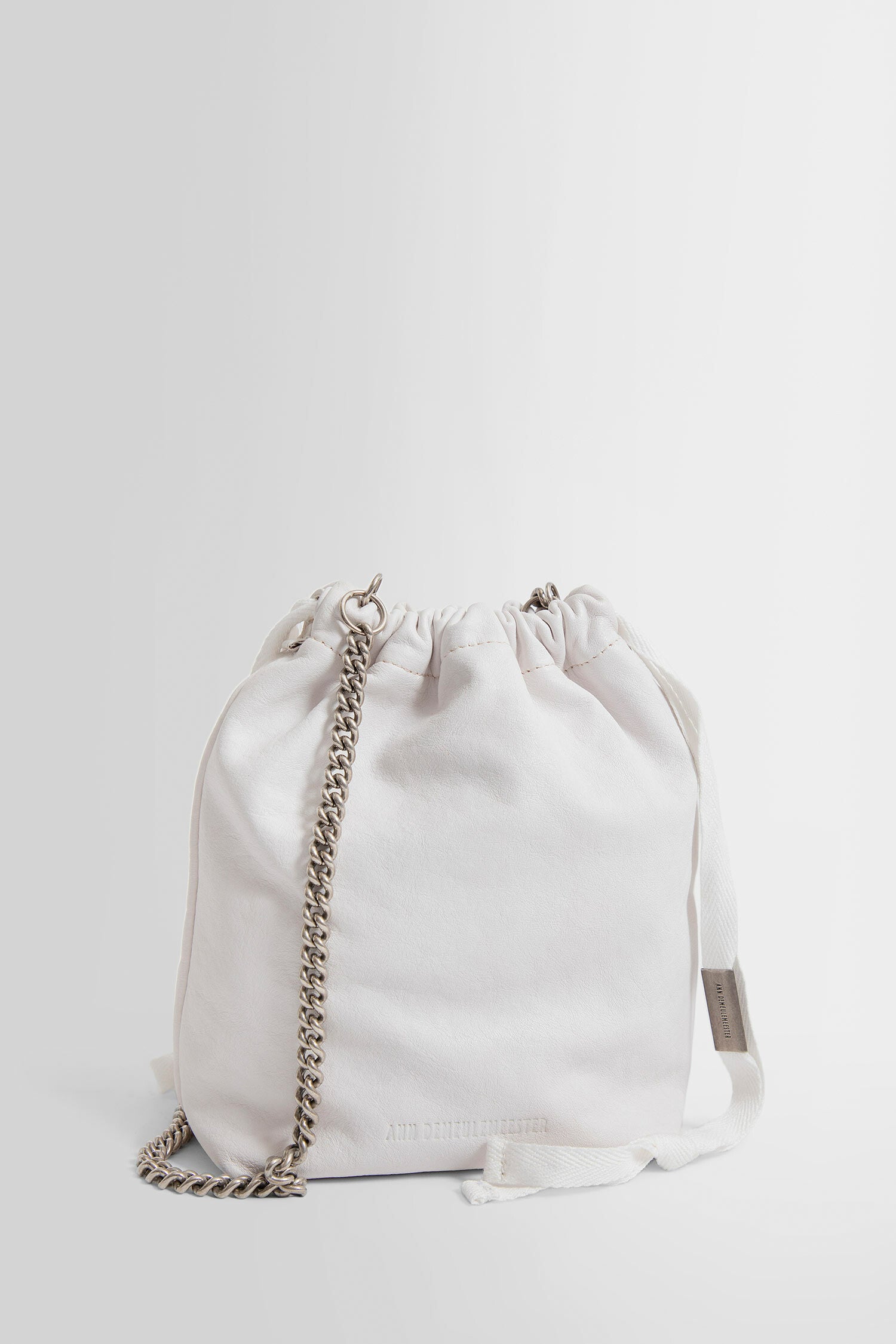 ANN DEMEULEMEESTER UNISEX WHITE CROSSBODY BAGS