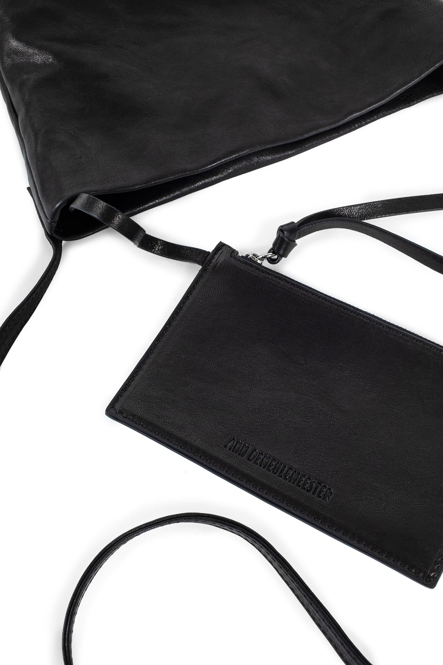 ANN DEMEULEMEESTER UNISEX BLACK CROSSBODY BAGS