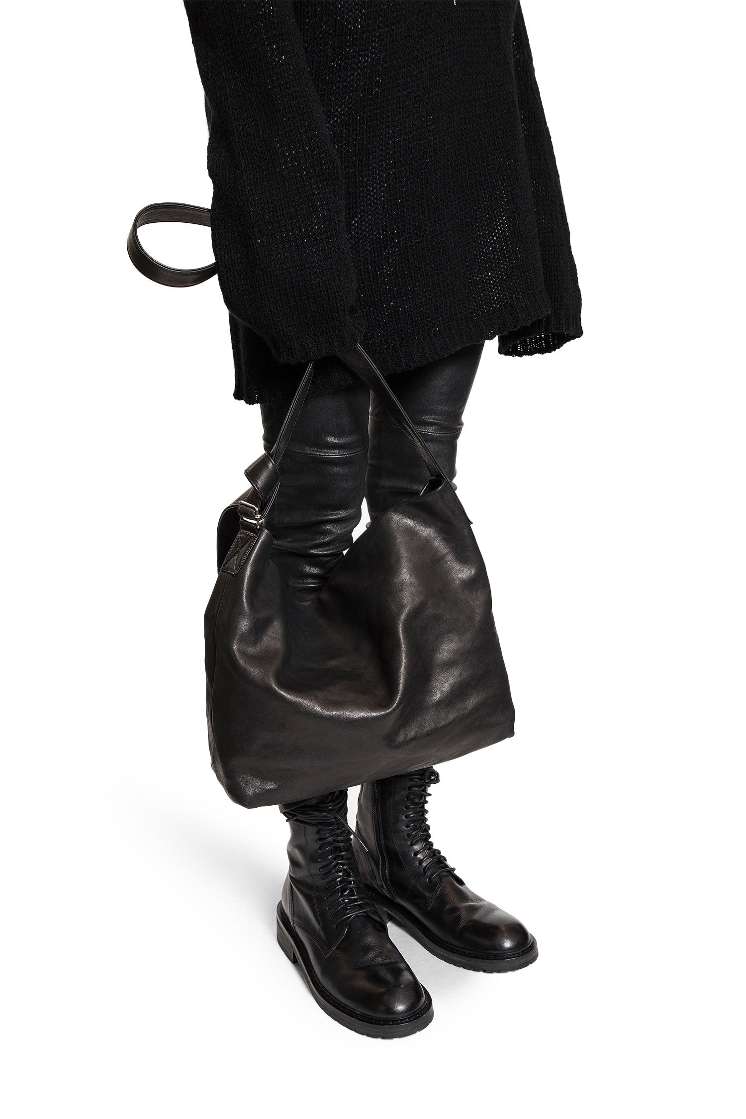 ANN DEMEULEMEESTER UNISEX BLACK CROSSBODY BAGS