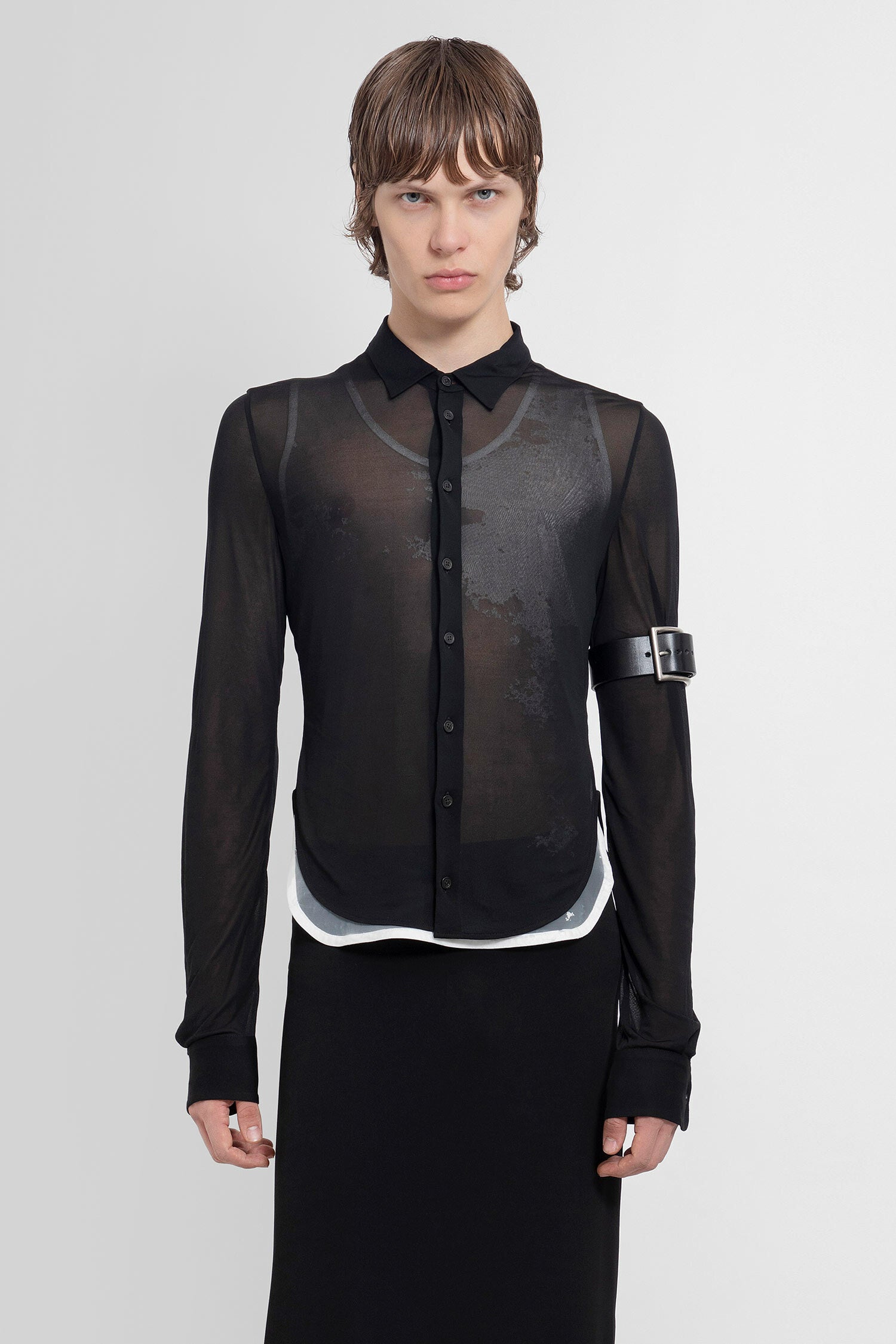 ANN DEMEULEMEESTER MAN BLACK SHIRTS