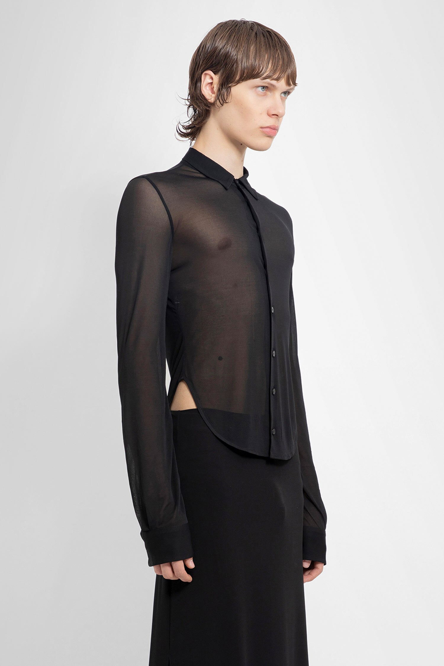 ANN DEMEULEMEESTER MAN BLACK SHIRTS