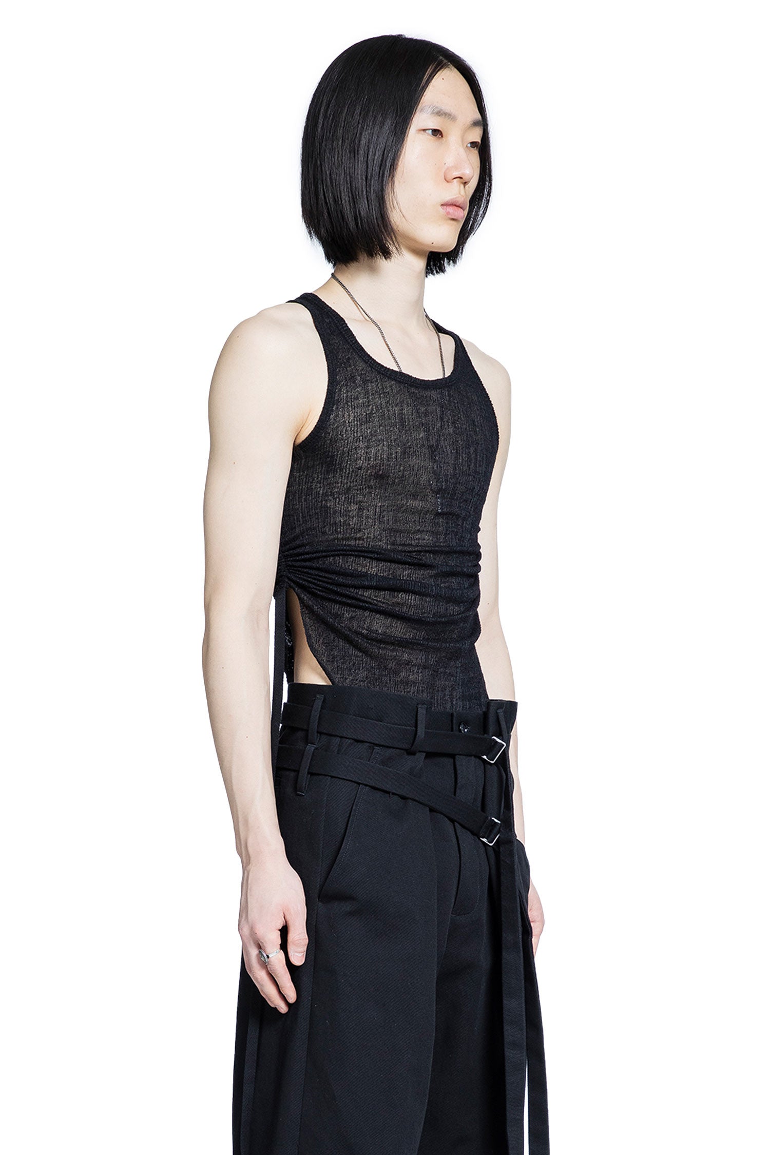 Boris Wrinkled Cropped Tank Top