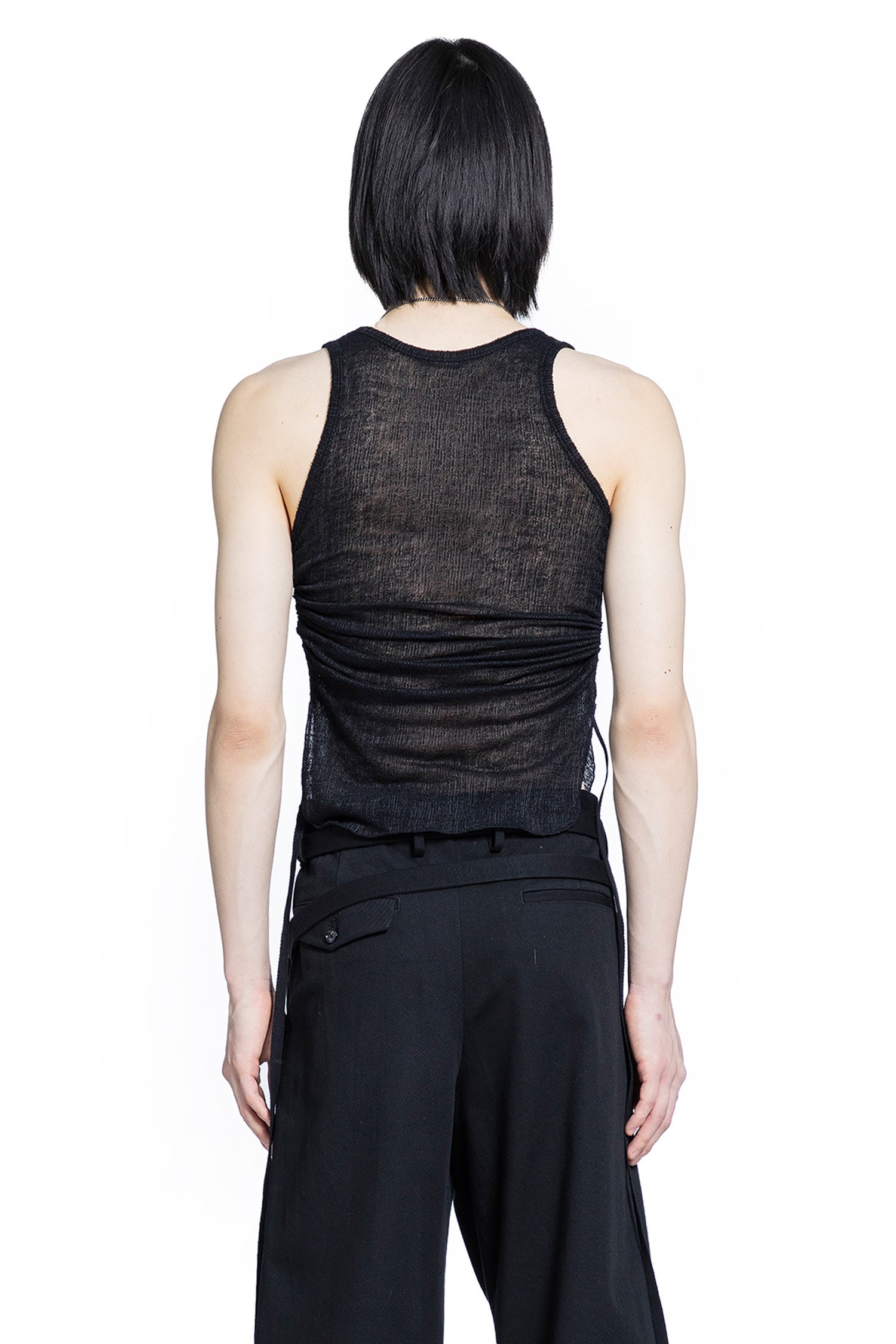 Boris Wrinkled Cropped Tank Top