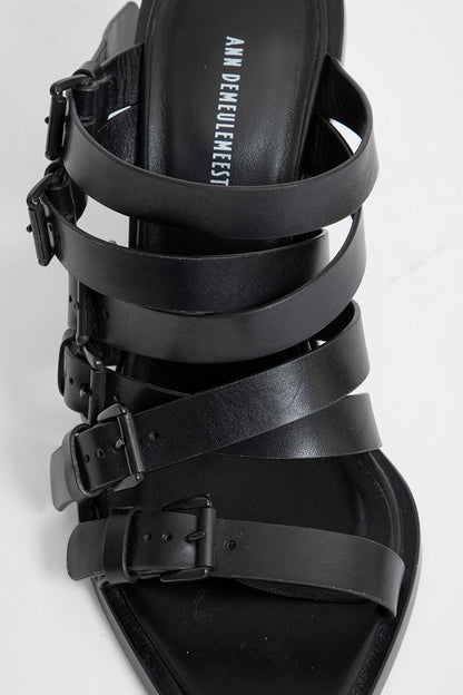 ANN DEMEULEMEESTER WOMAN BLACK SANDALS