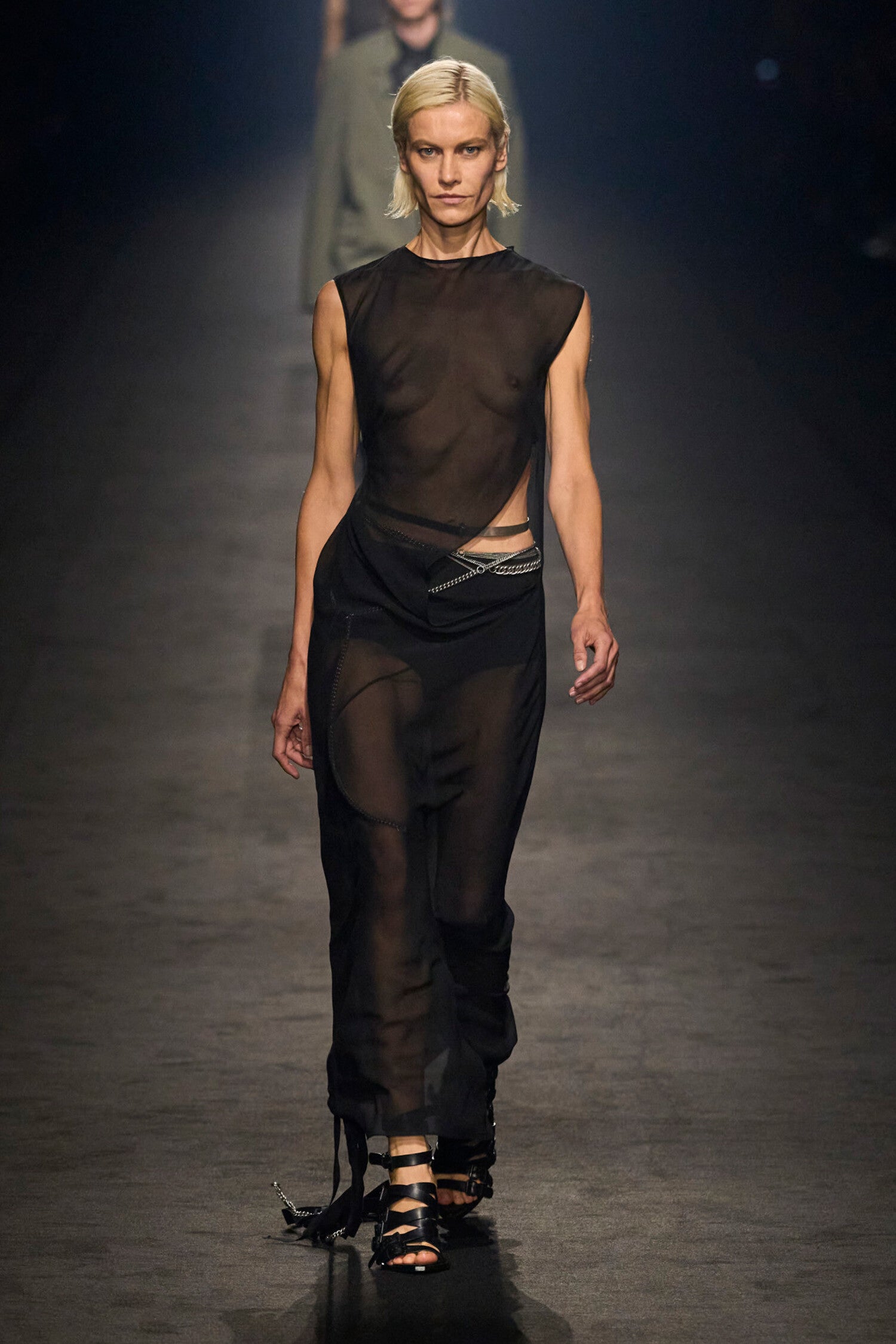 ANN DEMEULEMEESTER UNISEX BLACK BELTS