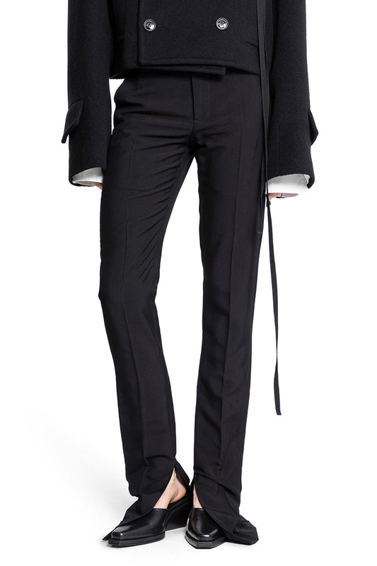 ANN DEMEULEMEESTER WOMAN BLACK TROUSERS