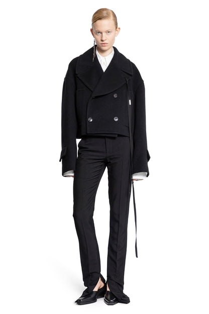 ANN DEMEULEMEESTER WOMAN BLACK TROUSERS