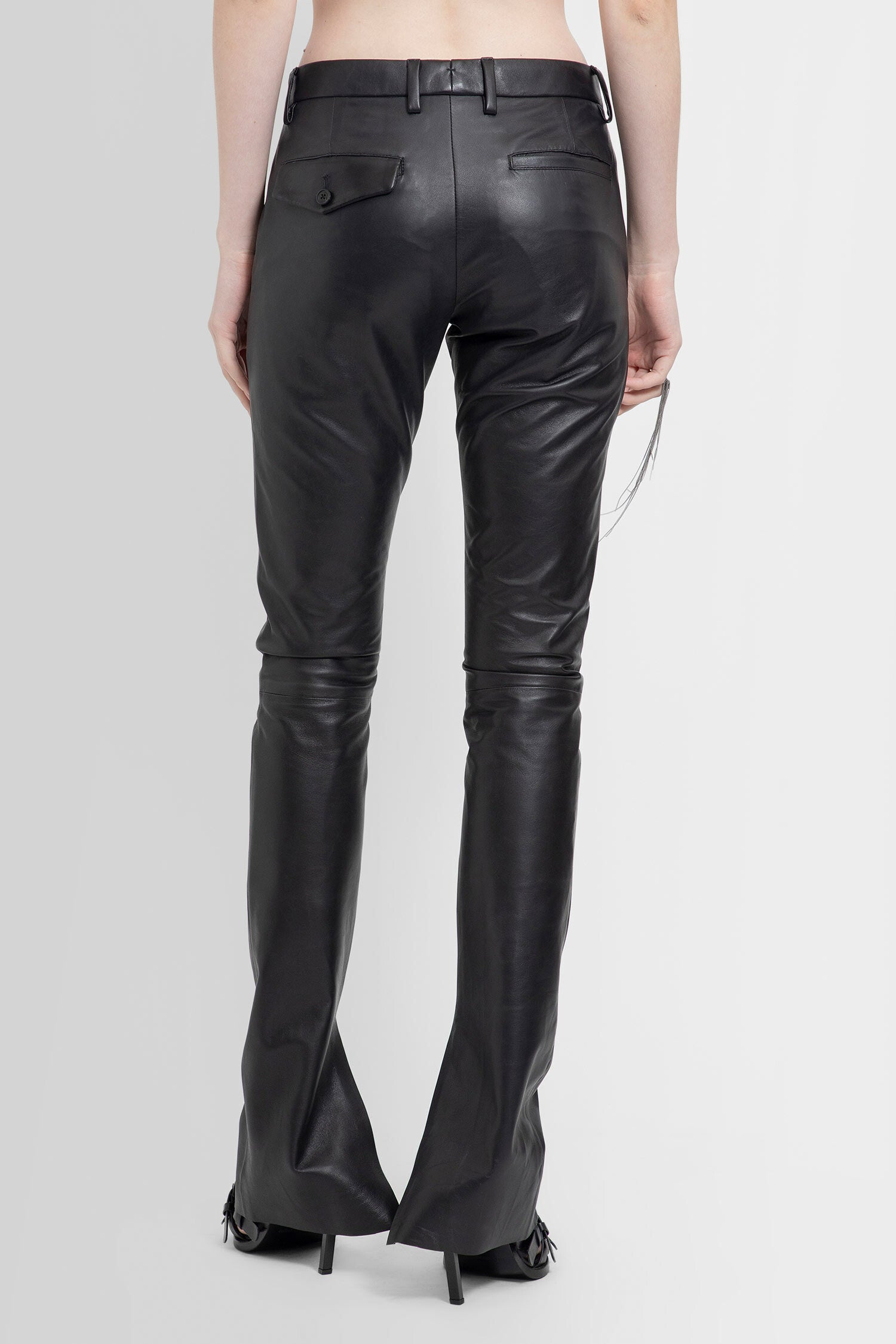 ANN DEMEULEMEESTER WOMAN BLACK TROUSERS