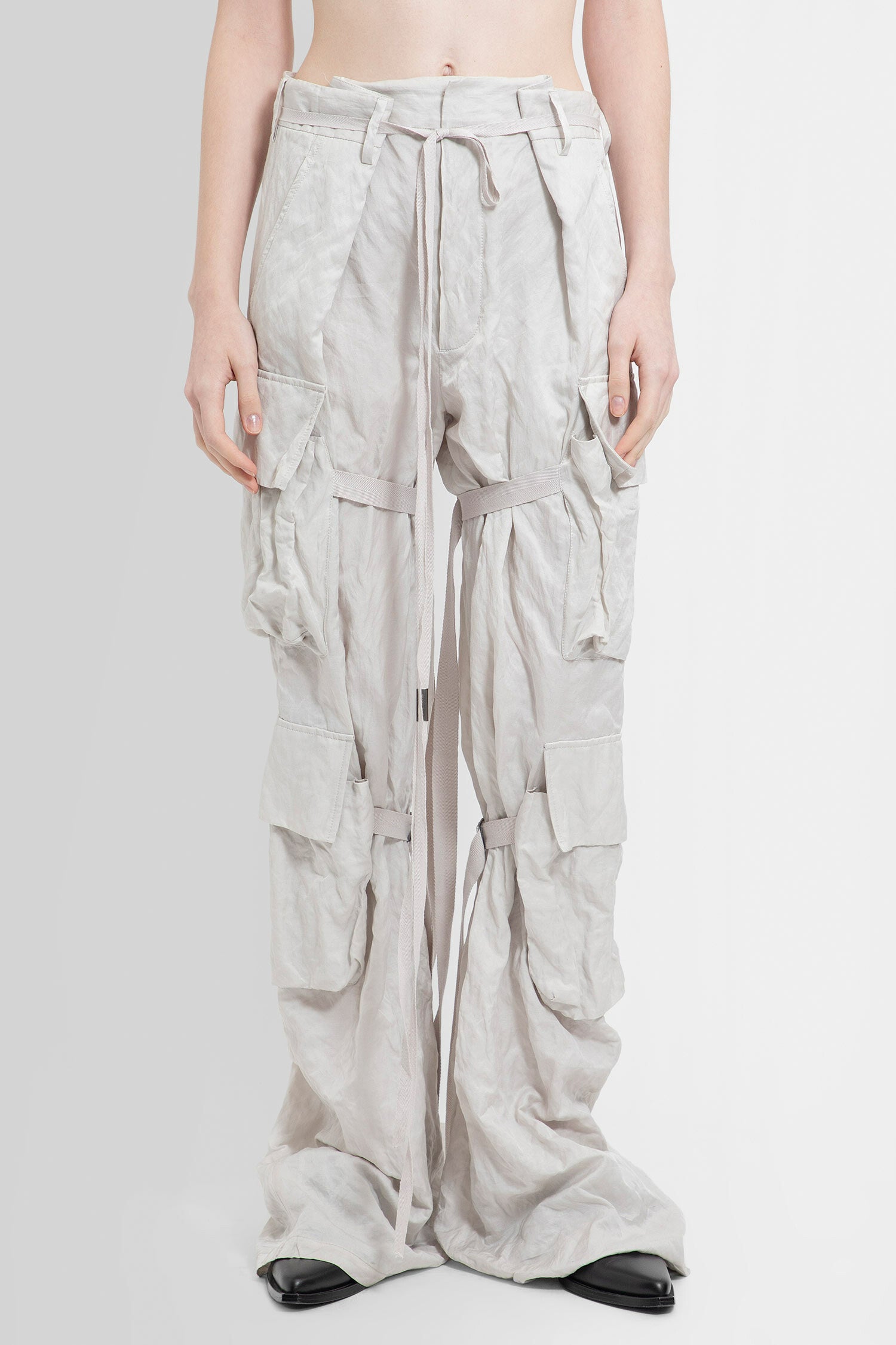 ANN DEMEULEMEESTER WOMAN BEIGE TROUSERS