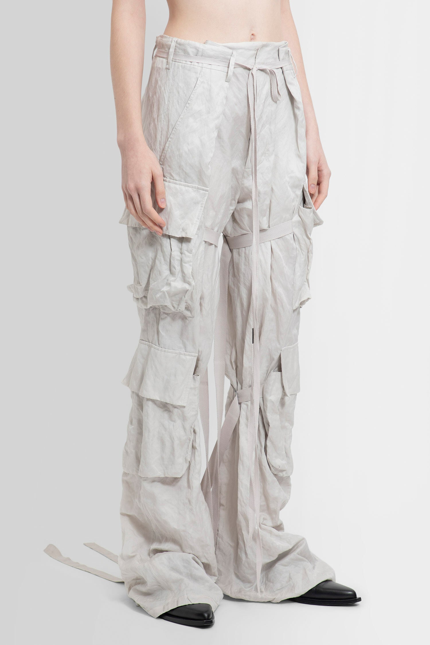 ANN DEMEULEMEESTER WOMAN BEIGE TROUSERS