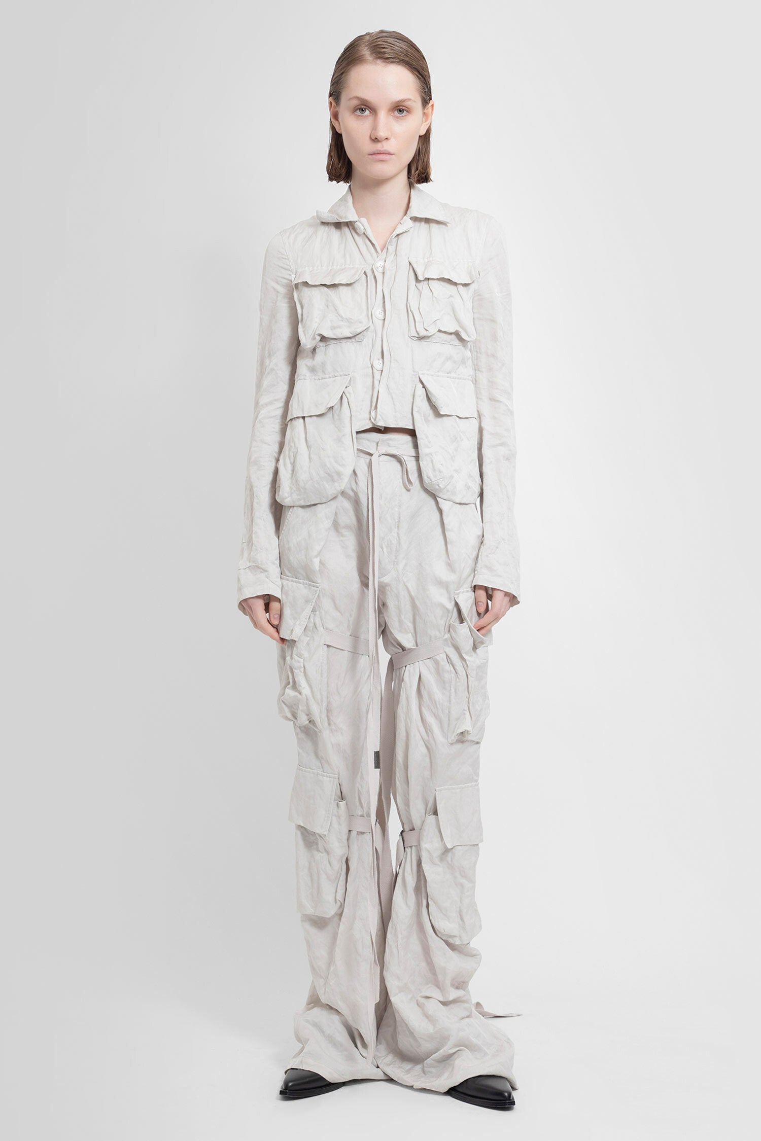 ANN DEMEULEMEESTER WOMAN BEIGE TROUSERS