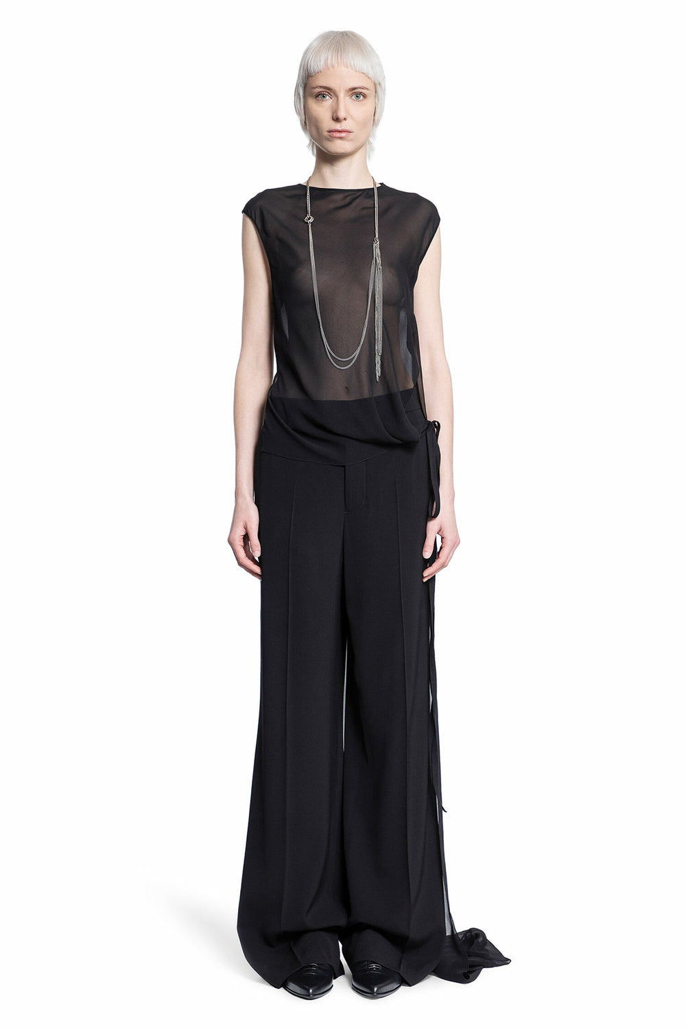 ANN DEMEULEMEESTER WOMAN BLACK TOPS