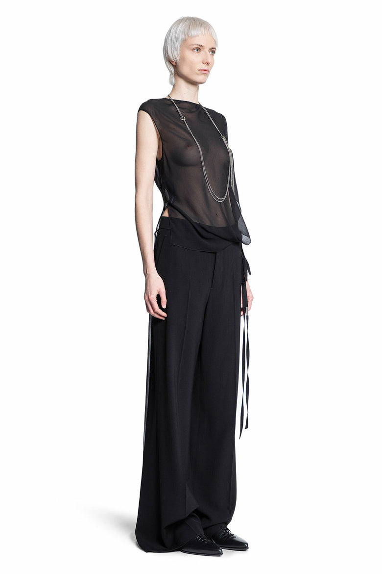 ANN DEMEULEMEESTER WOMAN BLACK TOPS