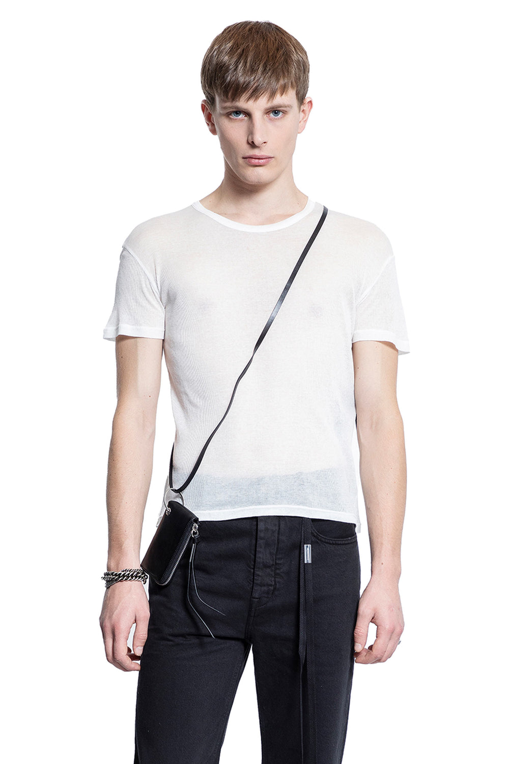 ANN DEMEULEMEESTER MAN WHITE T-SHIRTS & TANK TOPS