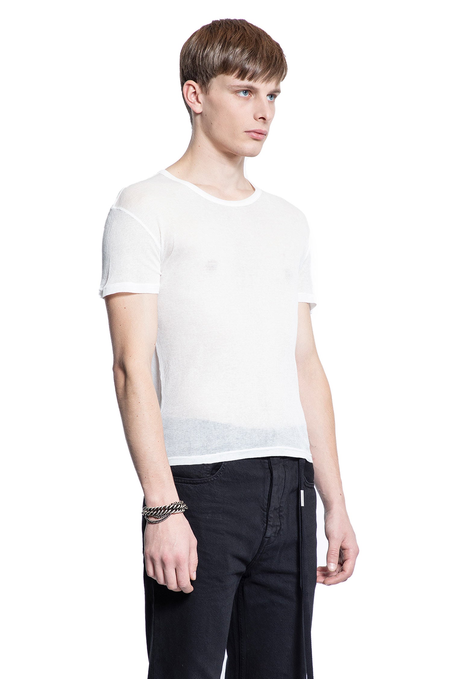 ANN DEMEULEMEESTER MAN WHITE T-SHIRTS & TANK TOPS