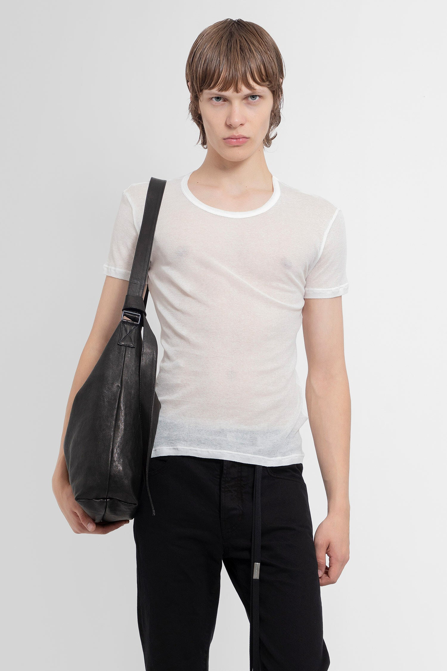 ANN DEMEULEMEESTER MAN WHITE T-SHIRTS & TANK TOPS