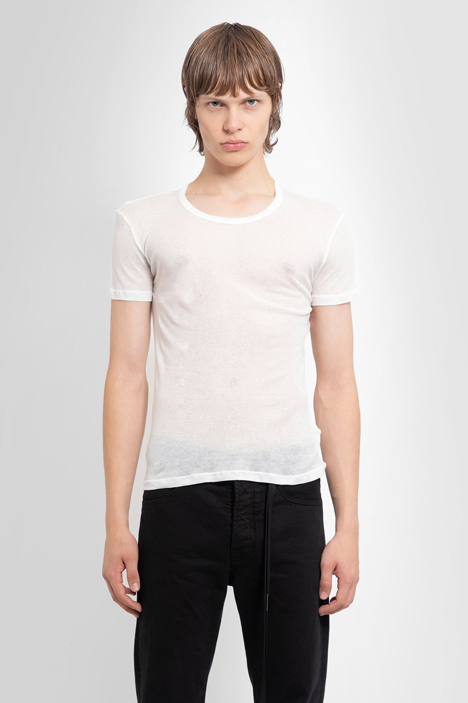 ANN DEMEULEMEESTER MAN WHITE T-SHIRTS