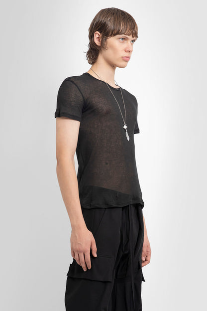 ANN DEMEULEMEESTER MAN BLACK T-SHIRTS & TANK TOPS