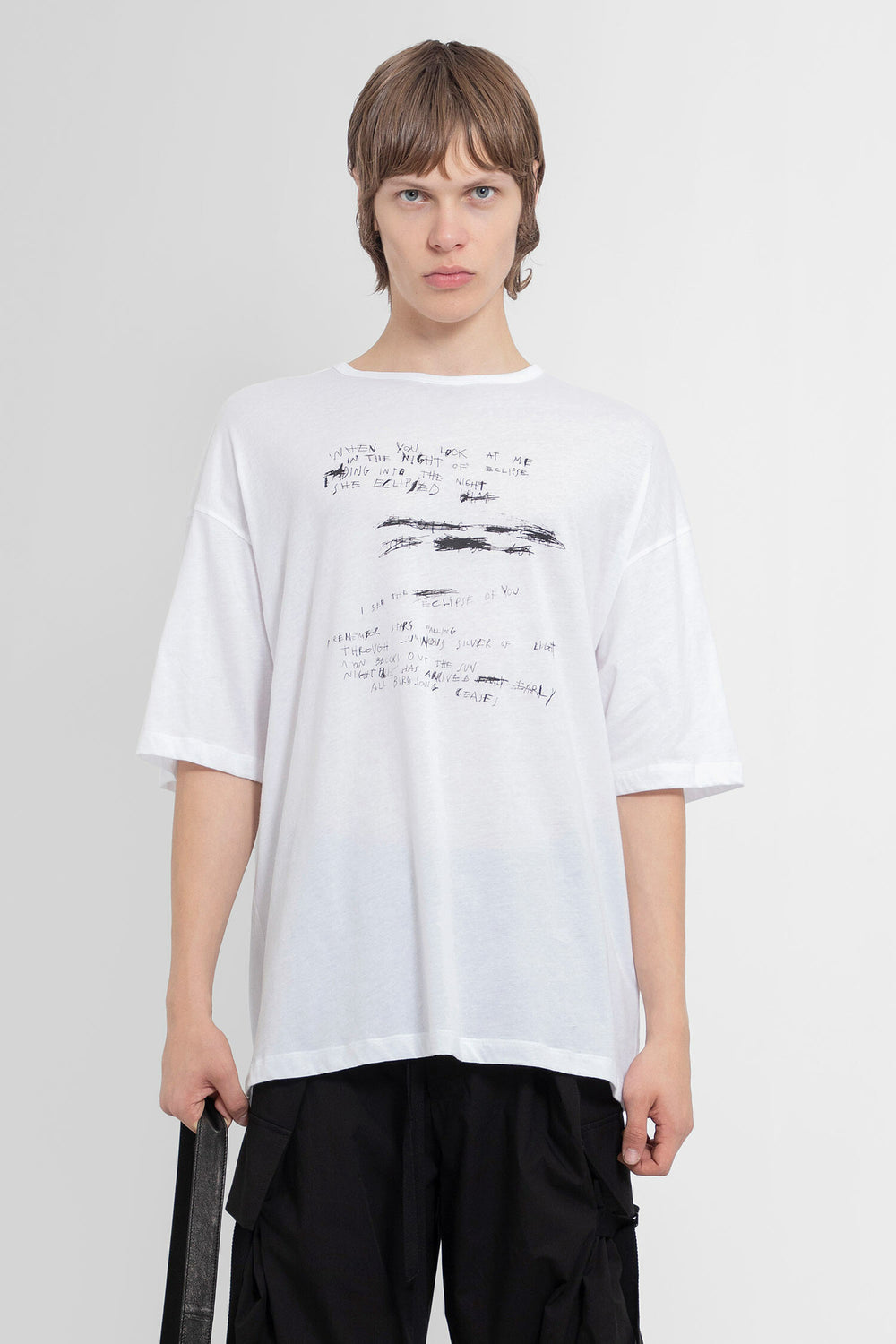 ANN DEMEULEMEESTER MAN WHITE T-SHIRTS & TANK TOPS