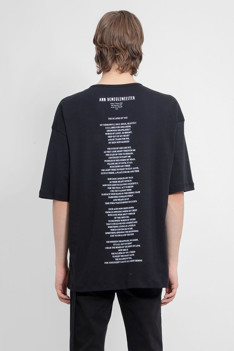 ANN DEMEULEMEESTER MAN BLACK T-SHIRTS - ANN DEMEULEMEESTER - T