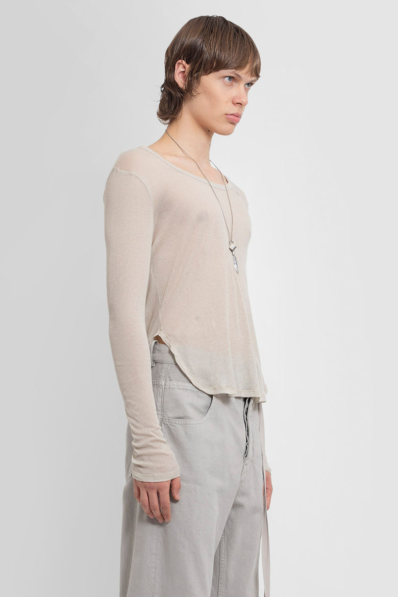 ANN DEMEULEMEESTER MAN BEIGE T-SHIRTS & TANK TOPS