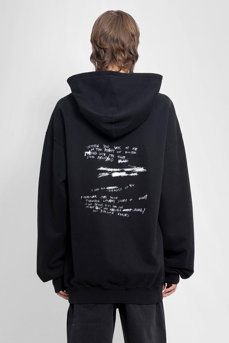 ANN DEMEULEMEESTER MAN BLACK SWEATSHIRTS