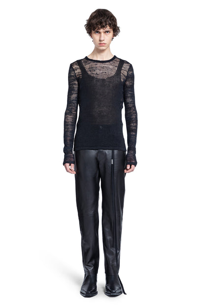 ANN DEMEULEMEESTER MAN BLACK KNITWEAR