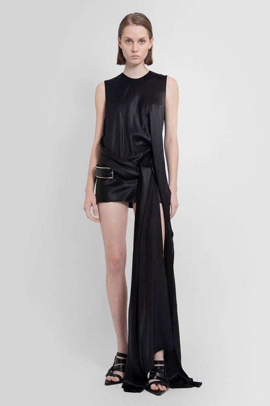 ANN DEMEULEMEESTER WOMAN BLACK DRESSES