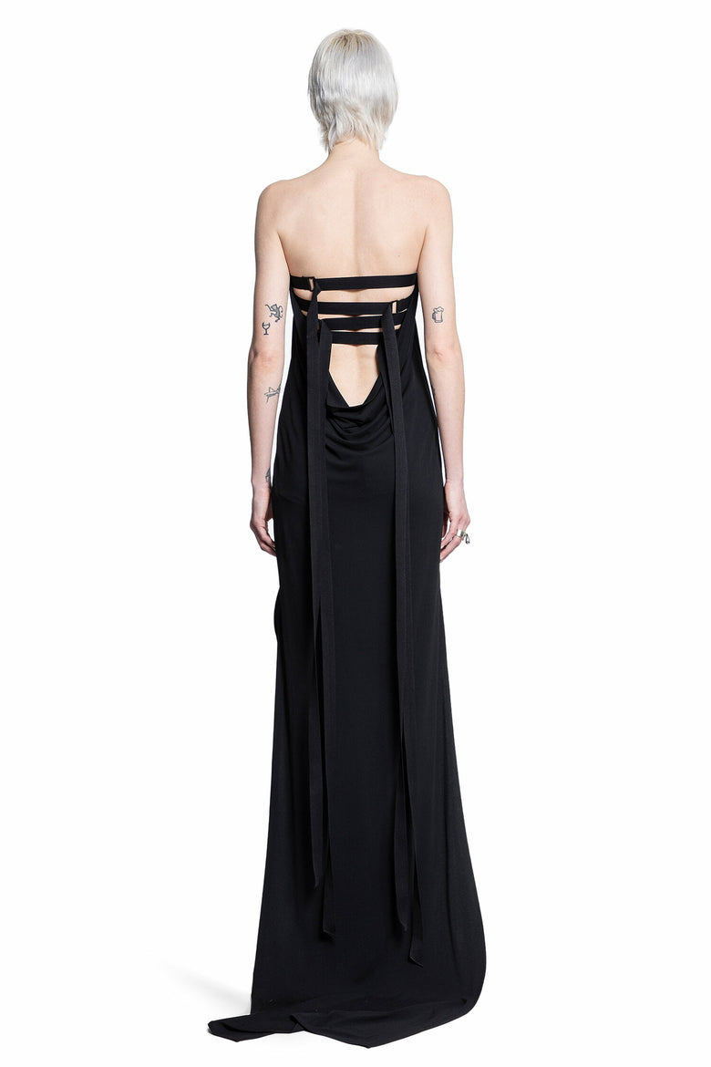 ANN DEMEULEMEESTER WOMAN BLACK DRESSES