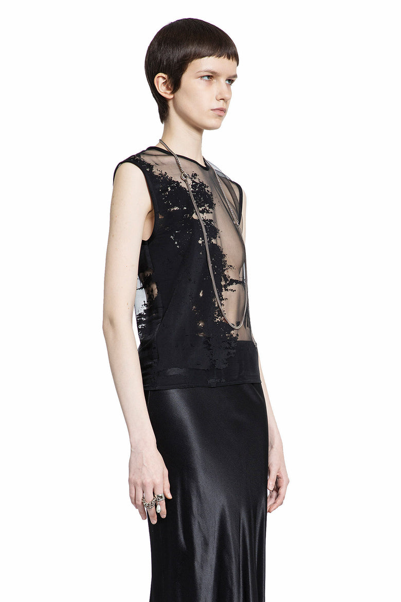 ANN DEMEULEMEESTER WOMAN BLACK TOPS